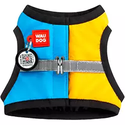 Collar WAUDOG Шлея з принтом Colors of freedom для собак, нейлон