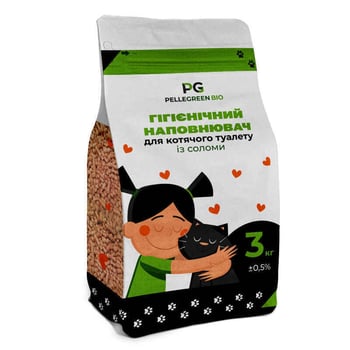 Pellegreen Соломяний наповнювач для котячого туалету