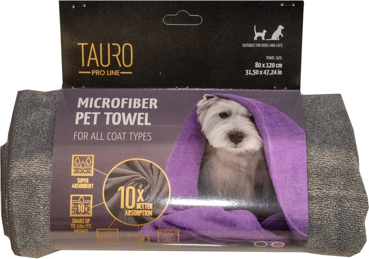 Tauro Pro Line Рушник для котів і собак з мікрофібри, сірий