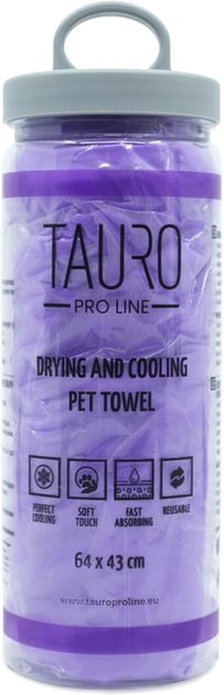 Tauro Pro Line Drying and Cooling Рушник для охолодження котів і собак, пурпуровий