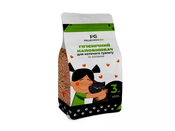 Pellegreen Соломяний наповнювач для котячого туалету