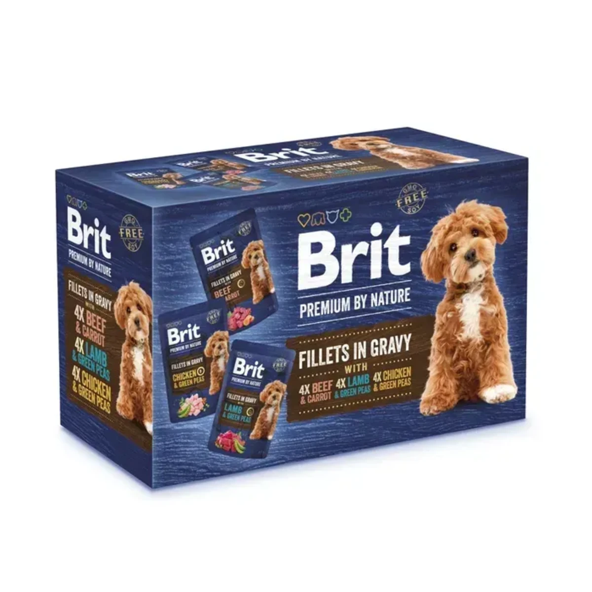 Корм вологий Brit Premium Fillets in Gravy Multipack для собак малих порід, філе в соусі 12 шт х 85 г