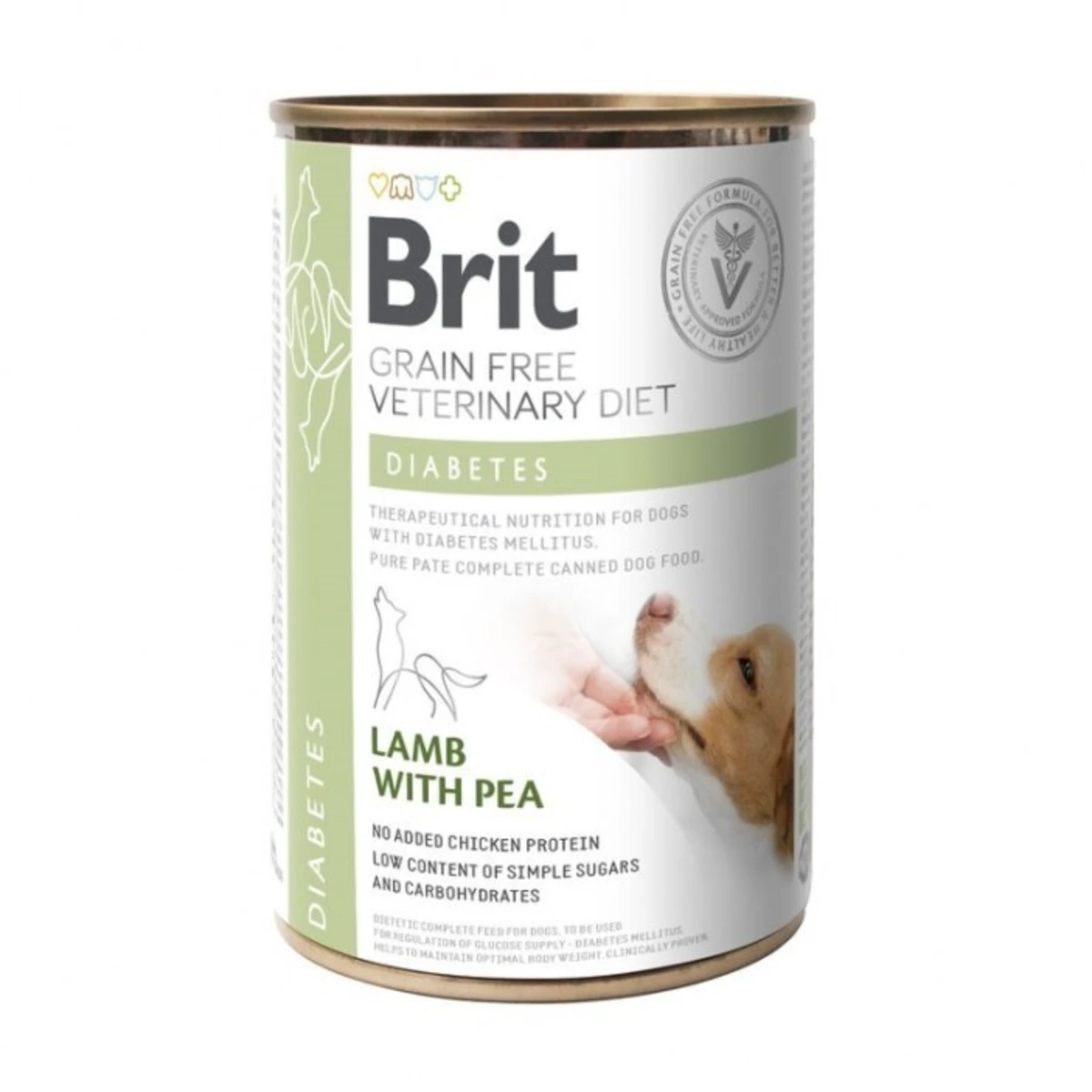 Brit Grain Free Veterinary Diets Diabetes для собак із цукровим діабетом з ягням та зеленим горошком