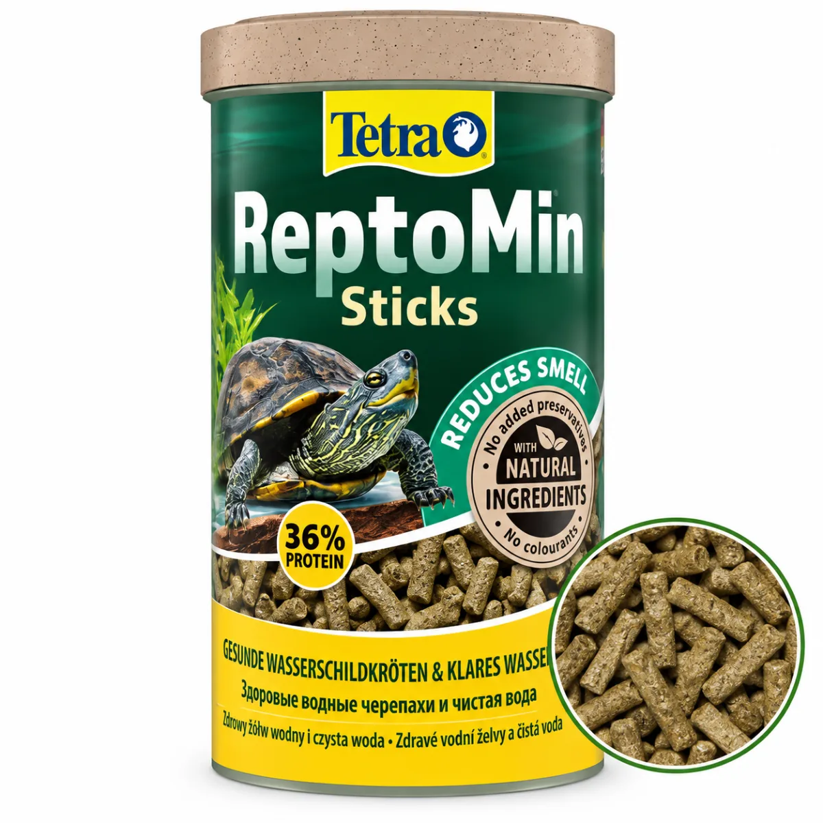 Сухий корм у формі паличок для водних черепах Tetra ReptoMin Sticks, 100 мл