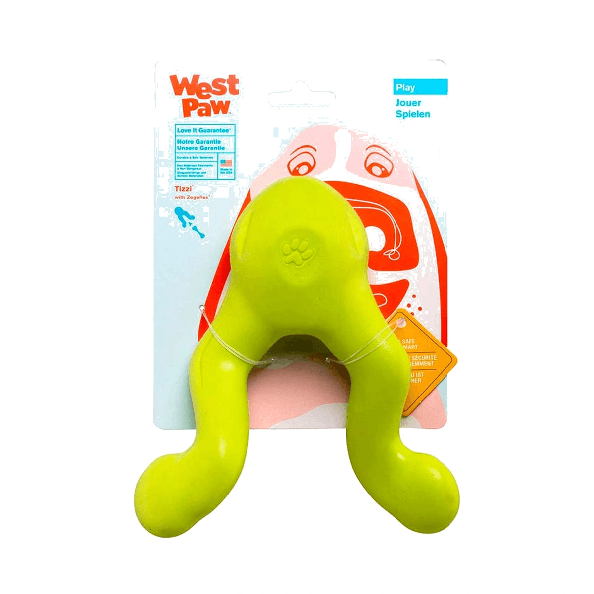 Іграшка для ласощів та перетягування для собак West Paw Tizzi Dog Toy Small — зображення 1