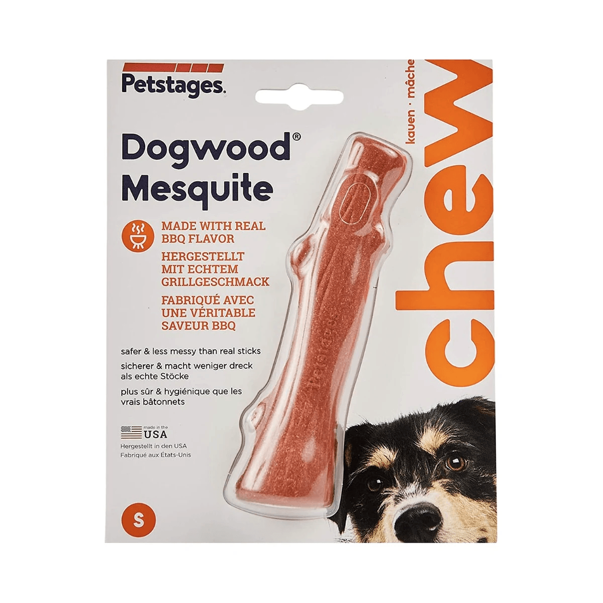 Міцна іграшка-гілка для жування для собак Petstages Dogwood Mesquite з натурального дерева Mesquite з ароматом барбекю — зображення 1