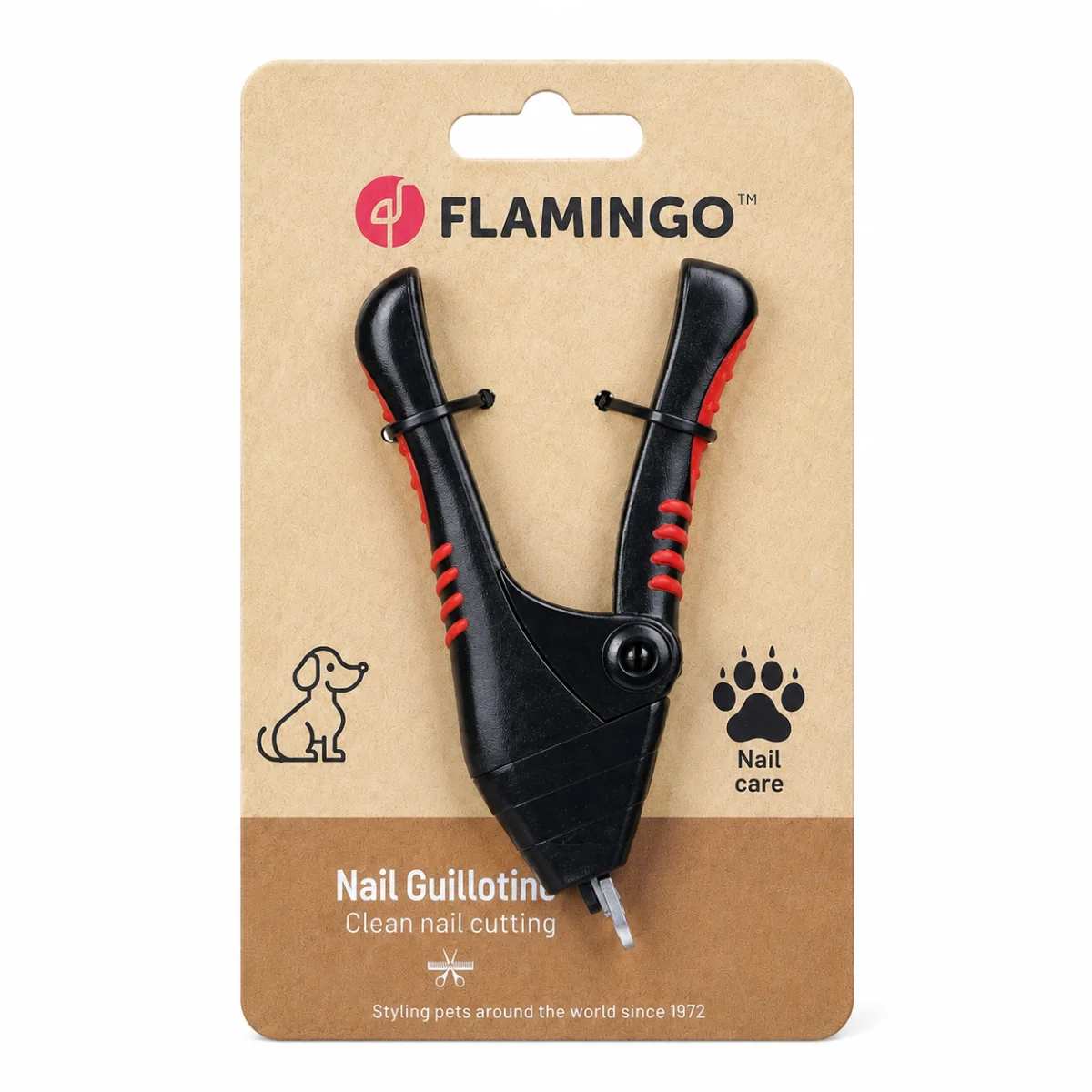 Кігтеріз-гільйотина для підстригання кігтів собак і котів Flamingo Nail Clipper Guillotine Luxe