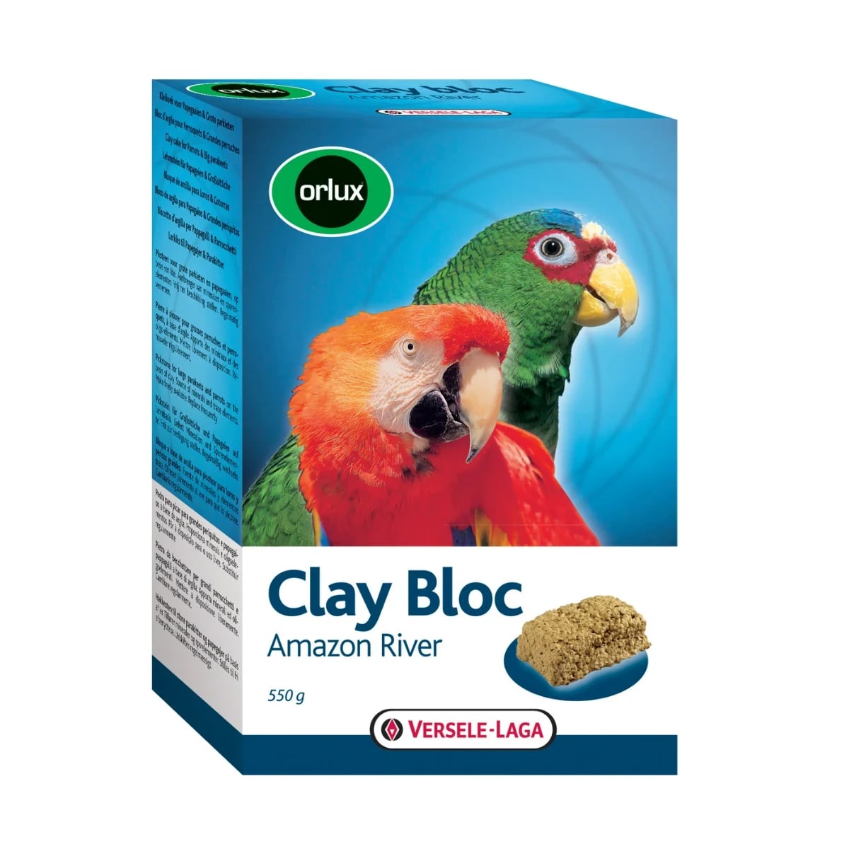 Мінеральний блок Orlux Clay Bloc Amazon River для великих папуг