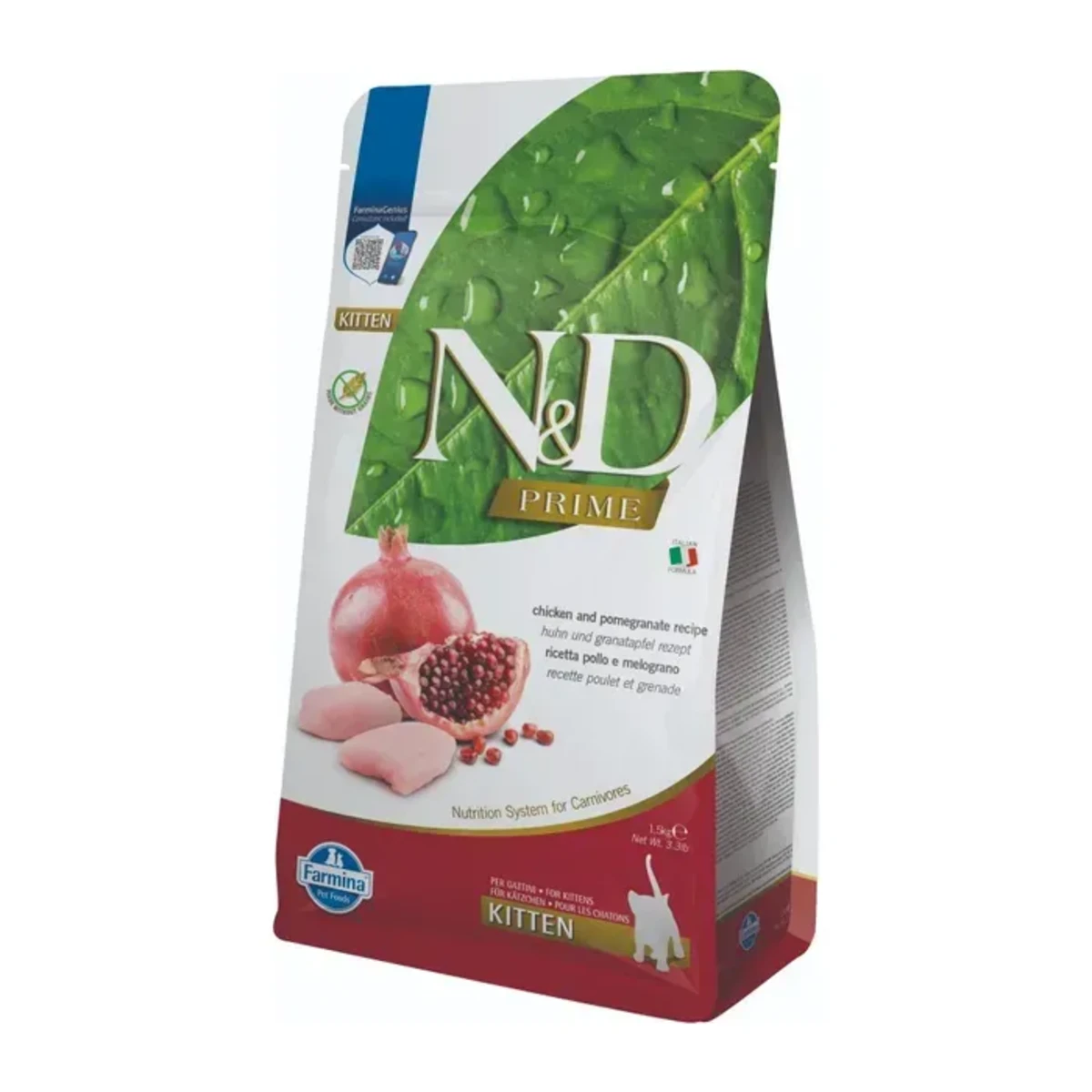 Сухий корм для кошенят Farmina N&D Grain Free Prime Kitten з куркою та гранатом