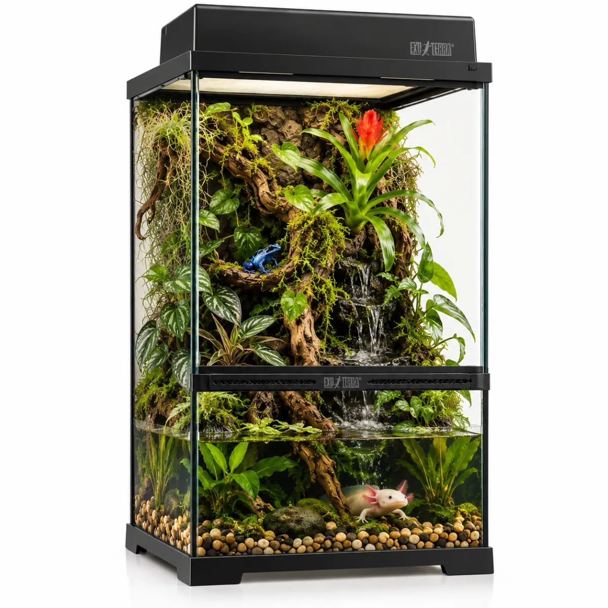 Скляний палюдаріум для рептилій, амфібій і безхребетних Exo Terra Pro Paludarium Small X-Tall, 45 × 45 × 90 см
