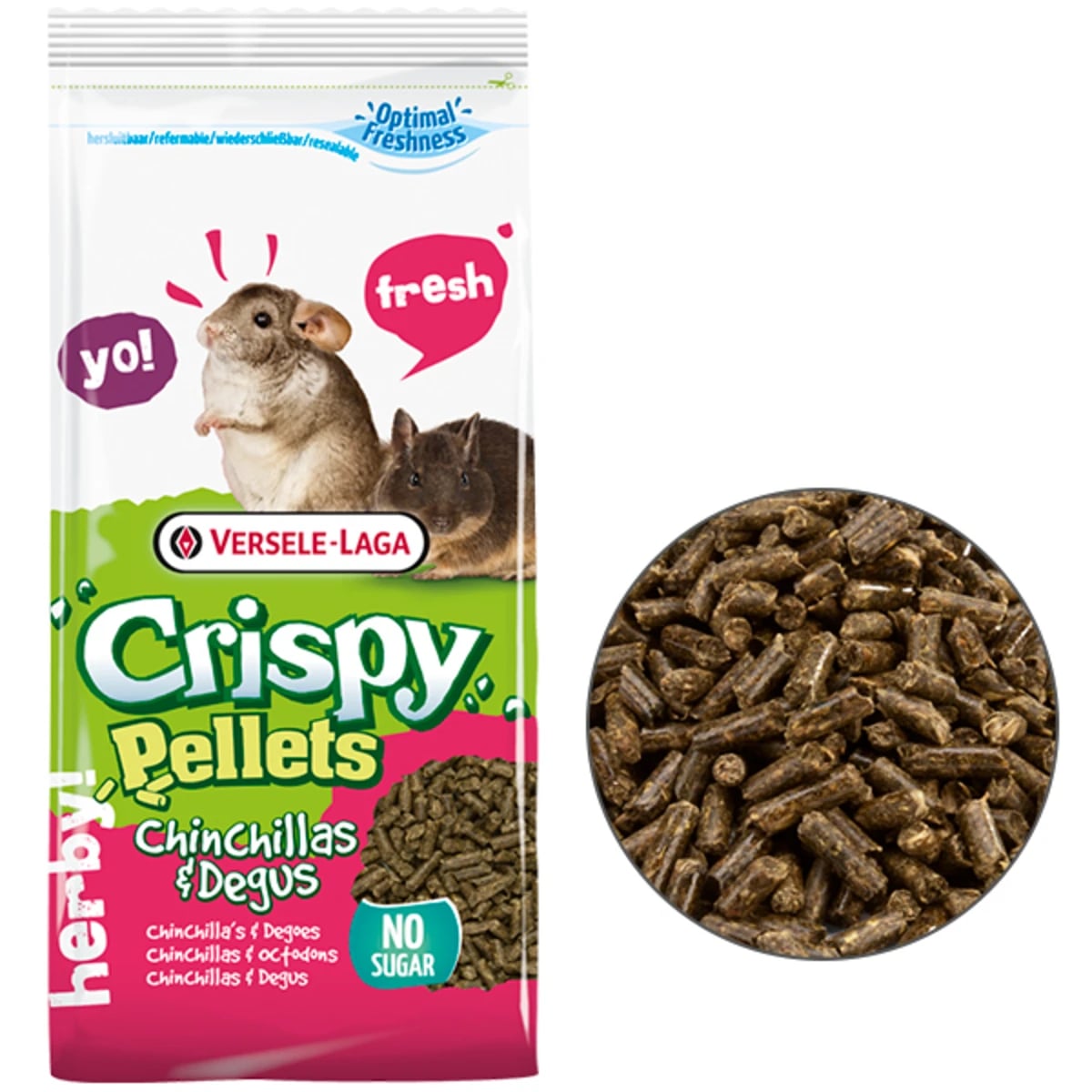Сухий беззерновий корм у гранулах для шиншил і дегу Versele-Laga Crispy Pellets Chinchillas & Degus