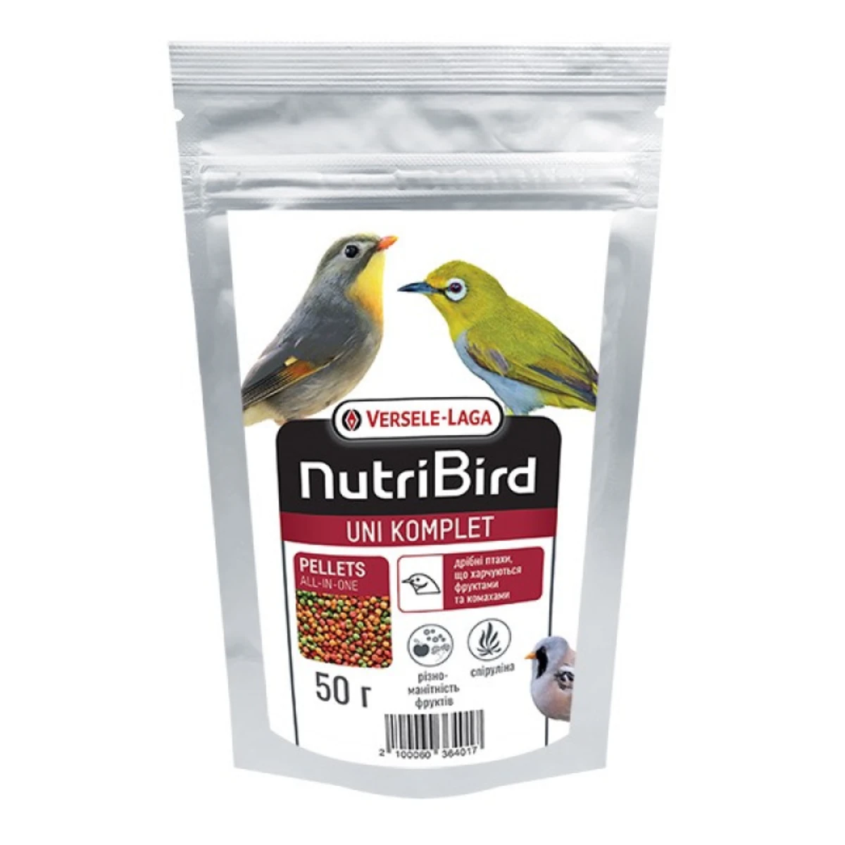 Versele-Laga NutriBird Uni Komplet повнораціонний екструдований корм для фрукто- та комахоїдних птахів малих видів