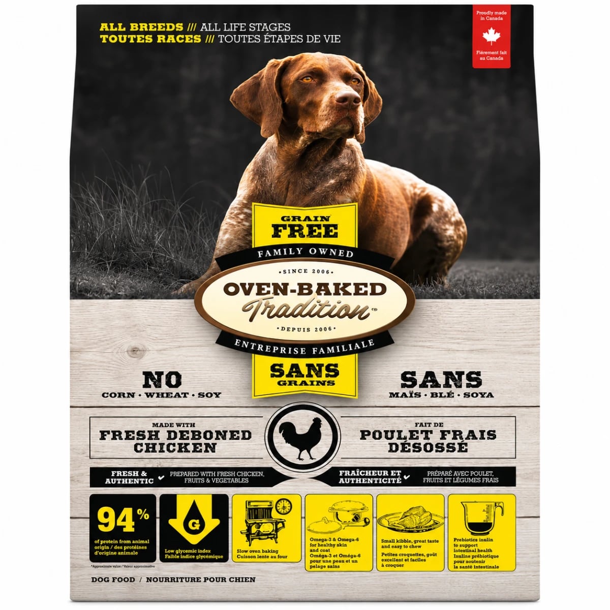 Сухий корм Oven-Baked Tradition Dog Chicken Grain Free для собак зі свіжого м’яса курятини