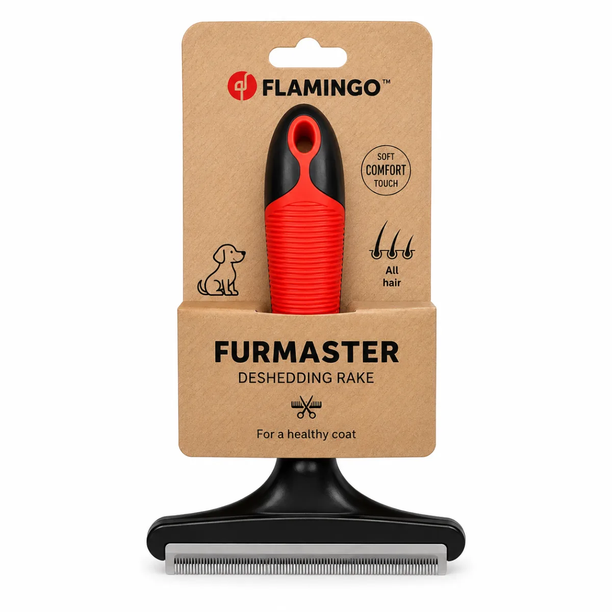 Flamingo Furmaster інструмент для вичісування линяючої шерсті для котів та собак